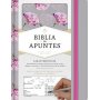Biblia RVR 1960 de Apuntes Gris y Floreado Tela Impresa