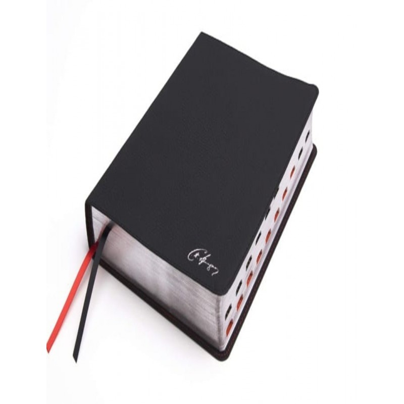 Biblia de estudio Spurgeon RVR60 Piel Genuina con índice Charles Haddon Spurgeon