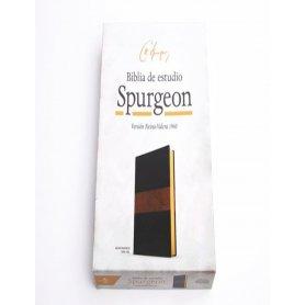 Biblia RVR 1960 de Estudio Spurgeon Duotono Marrón Símil Piel