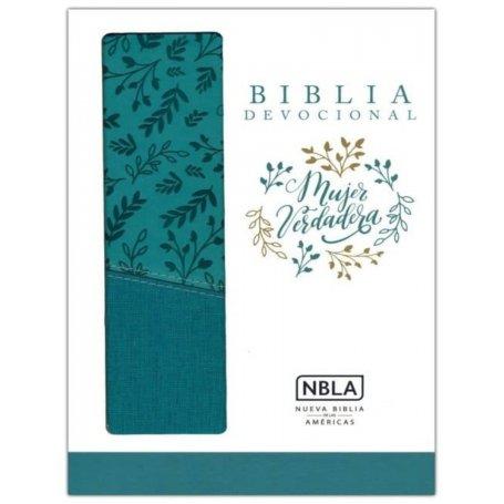 Biblia NBLA Devocional Mujer Verdadera Duotono Aqua