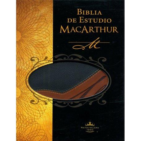 Biblia RVR 1960 de Estudio MacArthur Piel Duotono