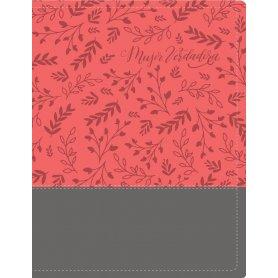 Biblia RVR 1960 Devocional Mujer Verdadera Duotono Coral