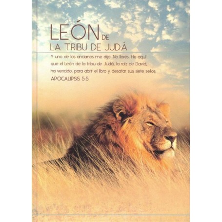 León de la tribu de Judá - Apocalipsis 5:5 - diario y cuaderno de notas / tapa dura