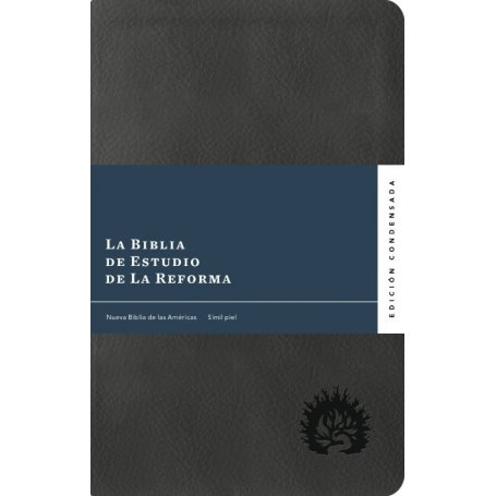 Biblia De Estudio De La Reforma - Ed. Condensada Simil Piel Carbon - BIBLIAS