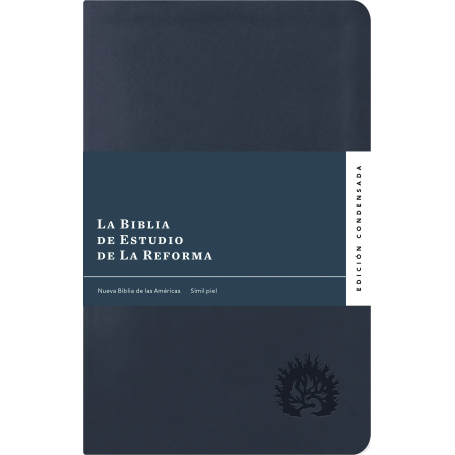 Biblia De Estudio De La Reforma - Ed. Condensada Simil Piel Azul Marino - BIBLIAS