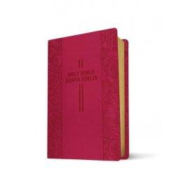 Biblia Bilingüe NLT/NTV Piel Pink Rose