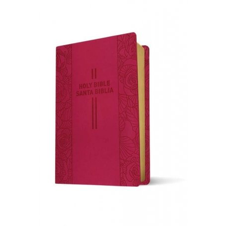 Biblia Bilingüe NLT/NTV Piel Pink Rose