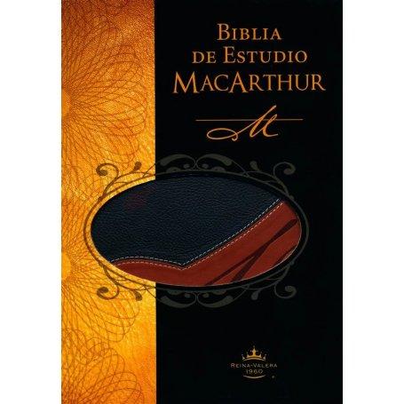 Biblia RVR 1960 de Estudio MacArthur Piel con Índice