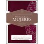 Biblia RVR 1960 de Estudio para Mujer Vinotinto Fucsia Símil Piel con Índice