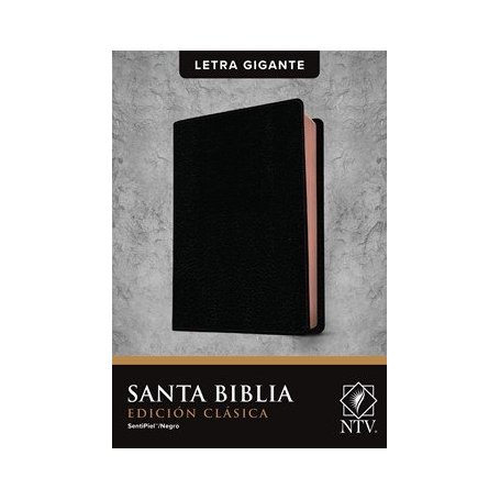 Biblia NTV Clásica Letra Gigante Palabras de Jesús en Rojo Símil Piel Negro