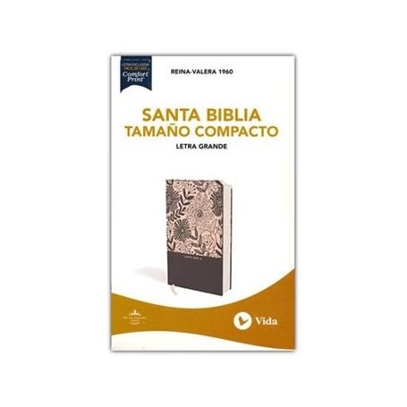 Biblia RVR 1960 Compacta Tapa Dura Azul Floral con Índice