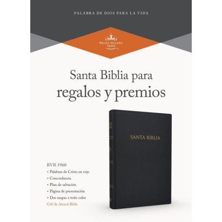 Biblia RVR 1960 Regalos y Premios Negro Símil Piel