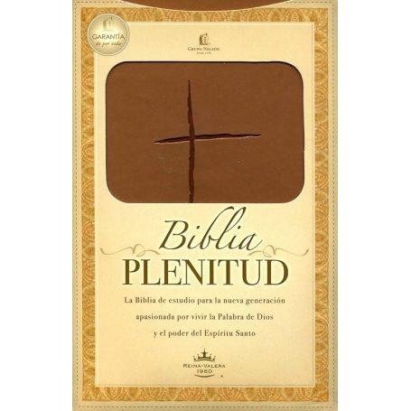 Biblia RVR 1960 de Estudio Plenitud Tamaño Manual Terracota Piel