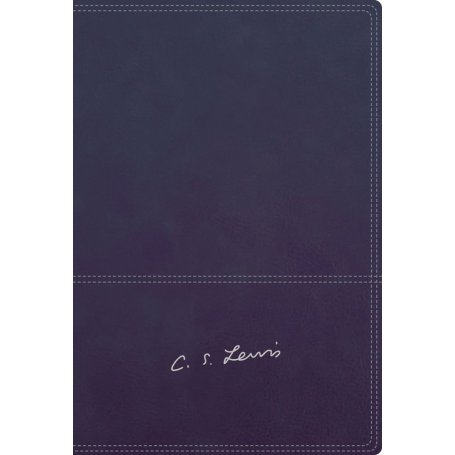 Biblia RVR 1977 Reflexiones de C.S. Lewis Piel Azul Marino