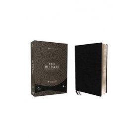 Biblia RVR 1960 Mi Legado Colección Premier Piel Genuina Negra de Cabra Interior a Dos Colores Una Columna
