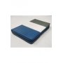 Biblia RVR 1960 Letra Grande Tamaño Manual Tricolor Gris Crema Azul con Cierre e Índice