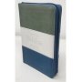Biblia RVR 1960 Letra Grande Tamaño Manual Tricolor Gris Crema Azul con Cierre e Índice