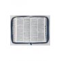 Biblia RVR 1960 Letra Grande Tamaño Manual Tricolor Gris Crema Azul con Cierre e Índice