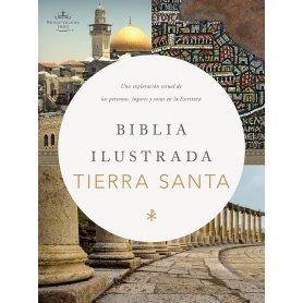 Biblia RVR 1960 Ilustrada Tierra Santa Café Símil Piel
