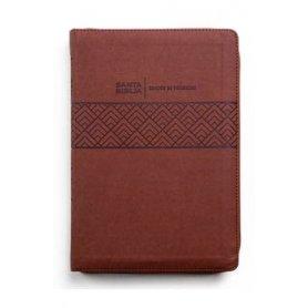 Biblia RVR 1960 de Promesas Letra Gigante Café con Índice y Cierre