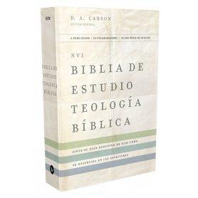 Biblia NVI de Estudio Teología Bíblica Tapa Dura Interior a Cuatro Colores