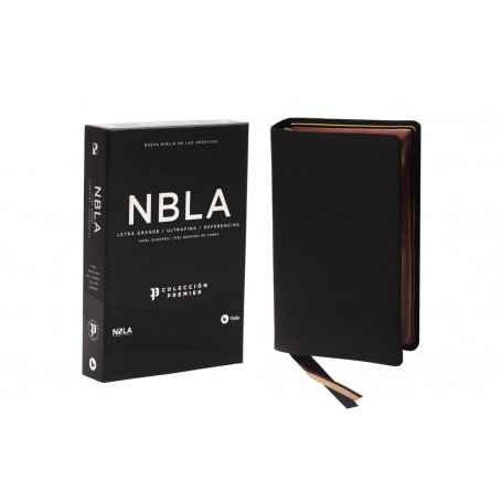Biblia NBLA Ultrafina Letra Grande Colección Premier Piel de Cabra Negra