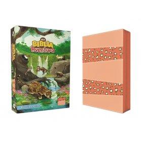 Biblia NBLA Aventura Leathersoft Coral con Cierre