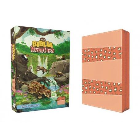 Biblia NBLA Aventura Leathersoft Coral con Cierre