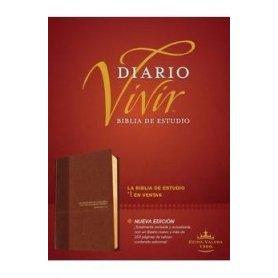 Biblia RVR 1960 de Estudio Diario Vivir Café Café Claro Símil Piel Índice