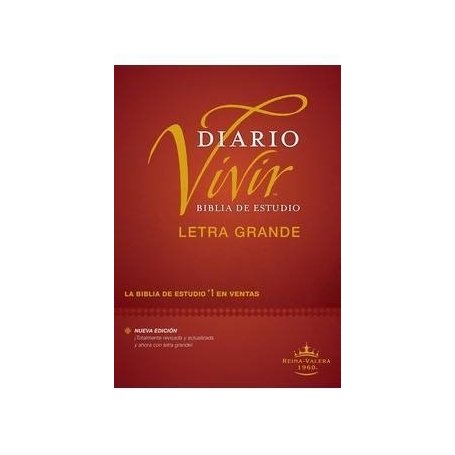 Biblia RVR 1960 de Estudio Diario Vivir Letra Grande Vino Tinto Tapa Dura Índice
