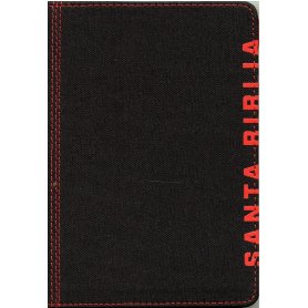 Biblia NTV Compacta Cierre Negro Carmesí Símil Piel