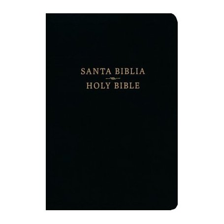 Biblia RVR 1960 CSB Bilingüe Negro Símil Piel