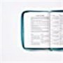 Biblia RVR 1960 Tierra Santa Ultrafina Letra Grande Símil Piel Turquesa con Cierre