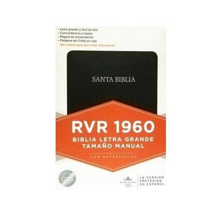 Biblia RVR 1960 Letra Grande Tamaño Manual Negro