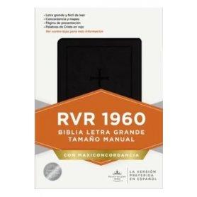 Biblia RVR 1960 Letra Grande Tamaño Manual Maxiconcordancia Negro Piel