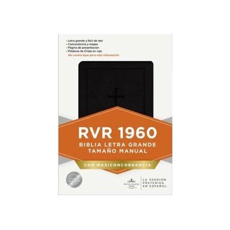 Biblia RVR 1960 Letra Grande Tamaño Manual Maxiconcordancia Negro Piel