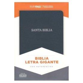 Biblia RVR 1960 Letra Gigante Piel Fabricada Negro con Índice