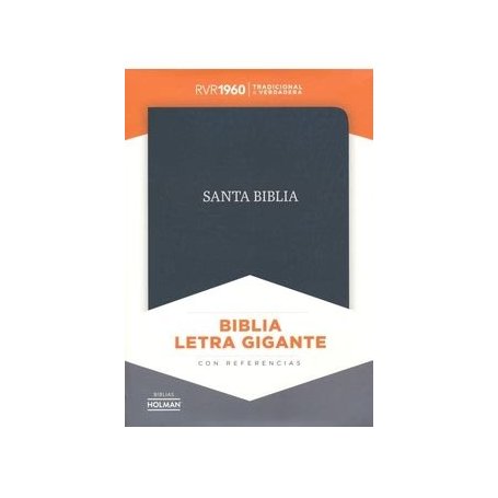 Biblia RVR 1960 Letra Gigante Piel Fabricada Negro con Índice