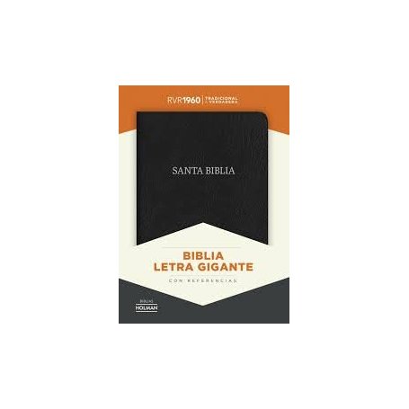 Biblia RVR 1960 Letra Gigante Piel Negro