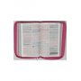 Biblia RVR 1960 de Promesas Letra Grande Tamaño Manual Rosada Flores Simil Piel con Cierre