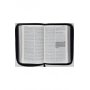 Biblia RVR 1960 de Promesas Letra Grande Tamaño Manual Negro Naranja Verde Simil Piel con Cierre