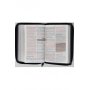 Biblia RVR 1960 de Promesas Letra Grande Tamaño Manual Negro Naranja Verde Simil Piel con Cierre