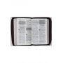 Biblia RVR 1960 de Promesas Letra Grande Tamaño Manual Marrón Líneas Simil Piel con Cierre