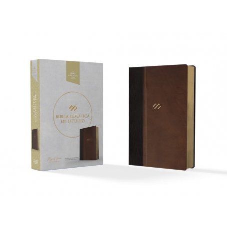 Biblia RVR 1960 de Estudio Temática Miguel Núñez Piel Duotono Marrón