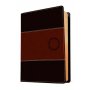 Biblia NTV de Estudio Diario Vivir Letra Grande Símil Piel Duotono Café