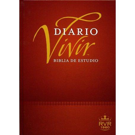 Biblia RVR 1960 de Estudio Diario Vivir Vino Tinto Tapa Dura