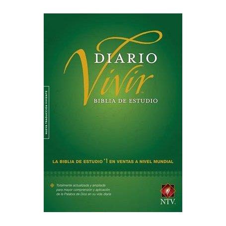 Biblia NTV de Estudio Diario Vivir Verde Tapa Dura con Índice