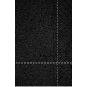 Biblia RVR 1960 de Promesas Tamaño Manual Negro Imitación Piel con Índice y Cierre