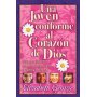 Biblia RVR 1960 de Una Joven Conforme al Corazón de Dios Lujo Flores