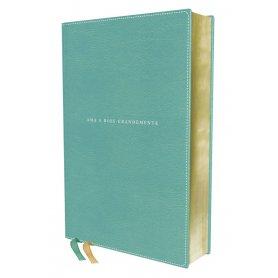 Biblia NBLA Ama a Dios Grandemente Piel Turquesa Interior a Cuatro Colores